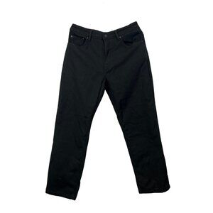 CAT Men's Fleece-Lined Canvas Pants – Black, 36x30 Work pants- Insulated